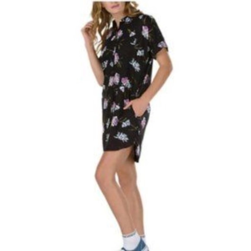 Vans Black Floral Women's Dress small